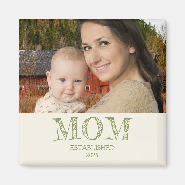 Rustikales persönliches Namensjahr etablierte Mama Magnet (Vorne)