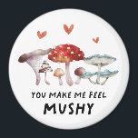 Rustikales Pilz macht mich leise Magnet<br><div class="desc">Funny Magnet Design mit Aquarellbildern von Pilzen mit einem Text, der sagt: "Sie machen mich mussig"</div>