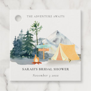 Rustikales Pine Woods Camping Mountain Brautparty Geschenkanhänger