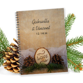 Rustikales Pines Woodland-HochzeitsNotebook Notizblock