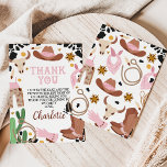 Rustikales Pink Brown Rodeo Geburtstag Danke Karte<br><div class="desc">Rosa Rustikale Sattel Up First Rodeo 1. Geburtstag Einladung Fett hauptsächlich rosa und braune Mädchen Geburtstag danke Ihnen Karte mit einem braunen und rosa cowgirl Hut, Stier Schädel, Kaktus, Seil, cowgirl Handschuh, Stiefel und mehr. Dieses Rodeo Thema Geburtstag Dankeschön-Karte für ein kleines Mädchen ist ein idealer, um den Gästen zu...</div>