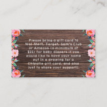Rustikales Pink Floral Watercolor Babydusche
