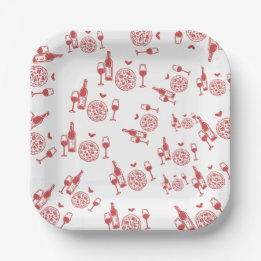 Rustikales Pizza & Brautparty Pappteller