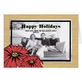 Rustikales Poinsettia Holiday Foto