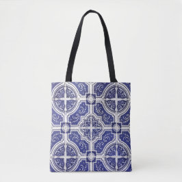 Rustikales portugiesisches Fliesenmuster - Azulejo Tasche