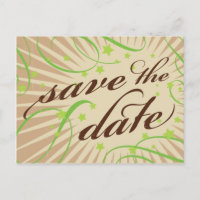 Rustikales Poster: Apple Green Save the Date