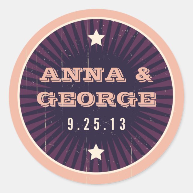 Rustikales Poster: Eggplant Dream Sticker Siegel (Vorderseite)