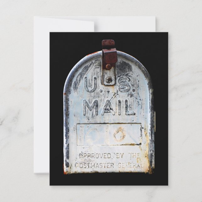 Rustikales Postfach Karte (Vorderseite)