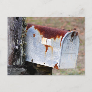 Rustikales Postfach Postkarte