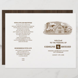 Rustikales Programm für die Hochzeit von Stallholz