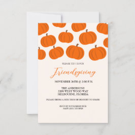 Rustikales Pumpkin Friendsgiving-Party Einladung