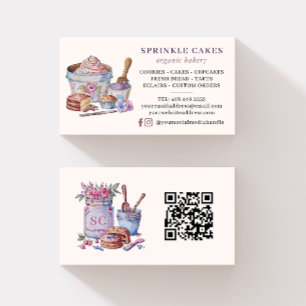Rustikales QR Code Bäckerei Visitenkarte