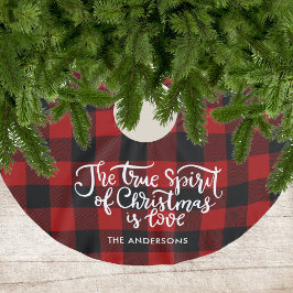 Rustikales Red Buffalo Kariertes Bauernhaus Polyester Weihnachtsbaumdecke