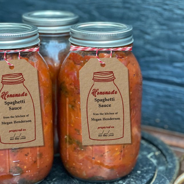 Rustikales Red Canning Jar Kraft Hang Tag Geschenkanhänger (Von Creator hochgeladen)