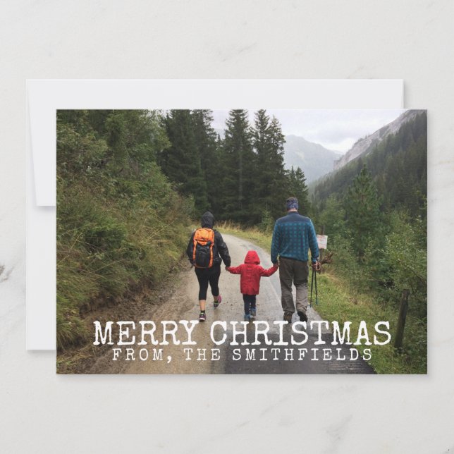 Rustikales Reisen Bergwandern Familie Weihnachten (Vorderseite)