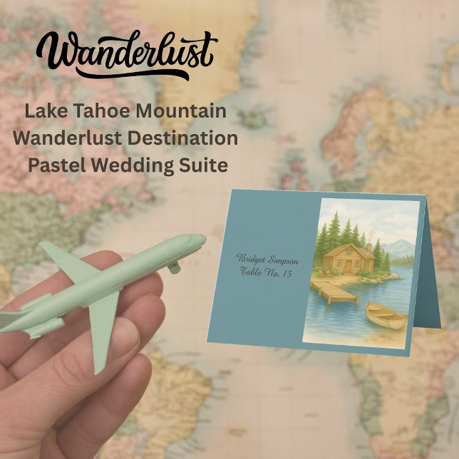 Rustikales Reiseziel Mountain Wedding Gästekarte Dankeskarte (Von Creator hochgeladen)