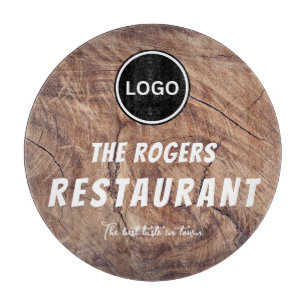 Rustikales Restaurant-Business-Logo Schneidebrett