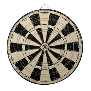 Rustikales Retro Vintag Schwarz/Braun Dartscheibe