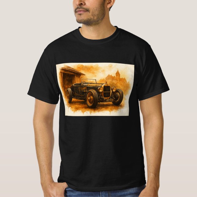 Rustikales Roadster Oldtimer T-Shirt (Vorderseite)
