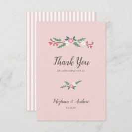 Rustikales romantisches Blumenessen Dankeskarte