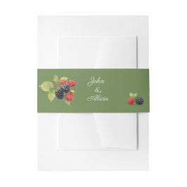 Rustikales Romantisches Herbst-Berry-Hochzeitssemb Einladungsbanderole