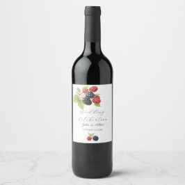 Rustikales Romantisches Herbst-Berry-Hochzeitssemb Weinetikett