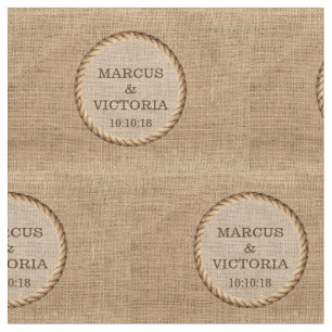 Rustikales Rope Wedding Jute Stoff
