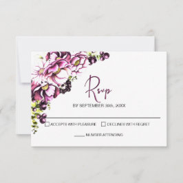 Rustikales Rosa Blumenzwiebeln RSVP Karte