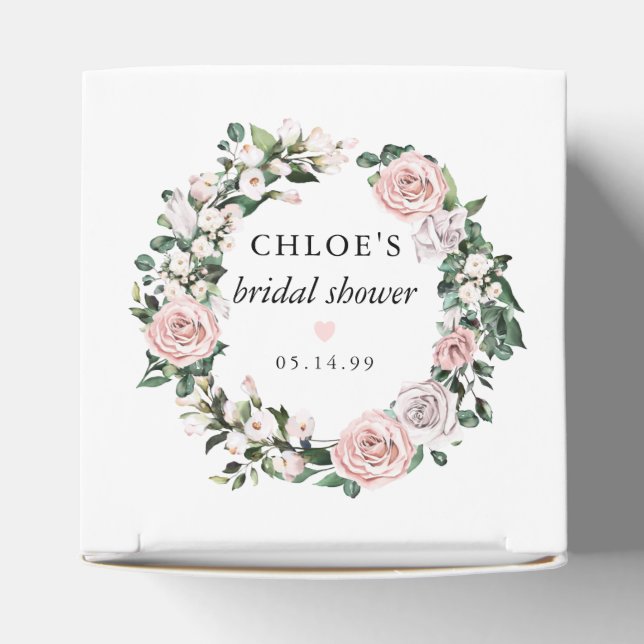 Rustikales Rosa Rose Brautparty Geschenkschachtel (Oben)