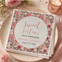 Rustikales Rosa Rose Gold 16 . Geburtstag
