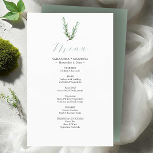 Rustikales Rosmarin-Menü für Hochzeiten Flyer