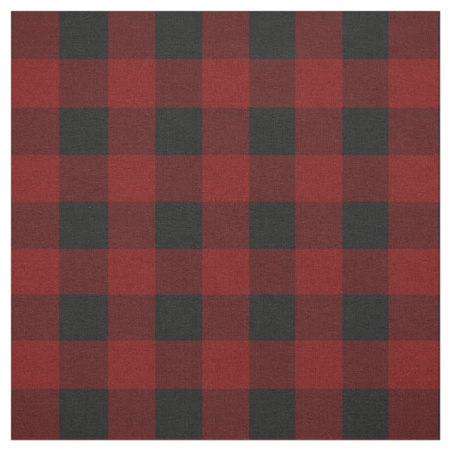 Rustikales Rot | Black Buffalo Karo Kariertes Must Stoff (Muster)