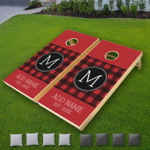 Rustikales Rot-Schwarz-Buffalo-Kariertes Muster Mo