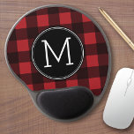 Rustikales Rot-Schwarz-Buffalo-Kariertes Muster Mo Gel Mousepad<br><div class="desc">Ein robustes und maskulines Design mit einem Bereich für Monogramme. Ein klassisches,  traditionelles Muster,  das es schon seit Jahren gibt. Wenn Sie das Kunstwerk anpassen oder den Schriftart ändern möchten,  können Sie auf den Bereich anpassen klicken. Dies führt Sie zum Design-Tool,  mit dem Sie viele Änderungen vornehmen können.</div>