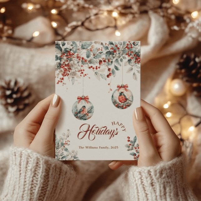 Rustikales Rotes Bullfinch Vogelschnee Weihnachten (Von Creator hochgeladen)