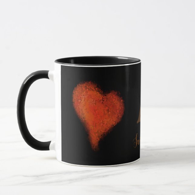 Rustikales Rotes Herz Tasse (Links)