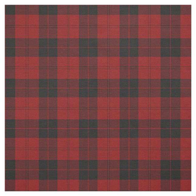 Rustikales Rotes Schwarzes Buffalo Karierter Karo  Stoff (Muster)