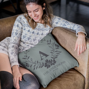 Rustikales Salbei personalisiert Kissen