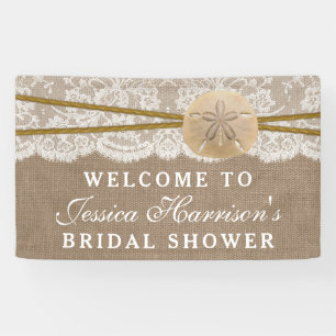 Rustikales Sand Dollar Beach Brautparty Banner