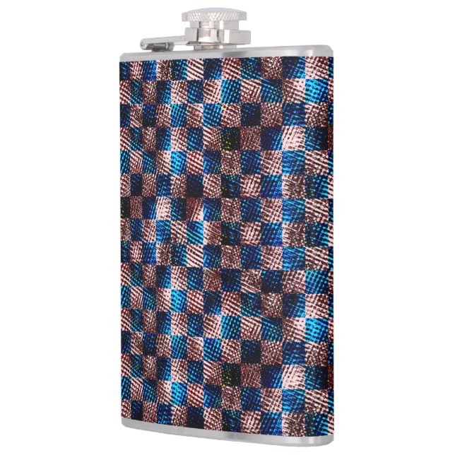 Rustikales Schach in Form von Kratzern Flachmann (Links)