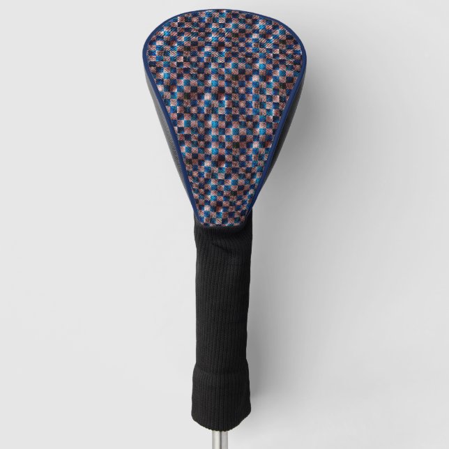 Rustikales Schach in Form von Kratzern Golf Headcover (Vorderseite)