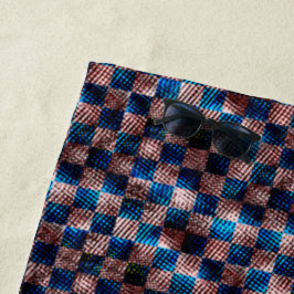 Rustikales Schach in Form von Kratzern Strandtuch