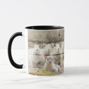 Rustikales Schaf Baby Lamm Jute Tasse
