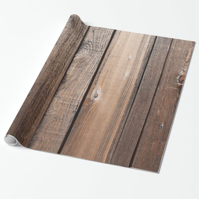 Rustikales Scheunen-Holz Geschenkpapier (Ungerollt)