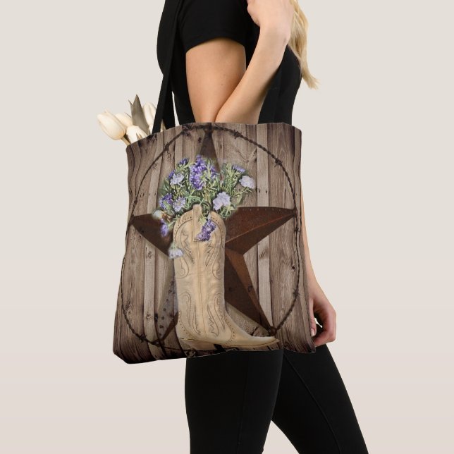 Rustikales Scheunenholz Wildblume Western Stars Co Tasche (Von Nahem)
