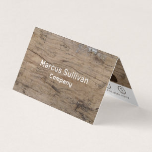 Rustikales Schlichtes Holz Visitenkarten