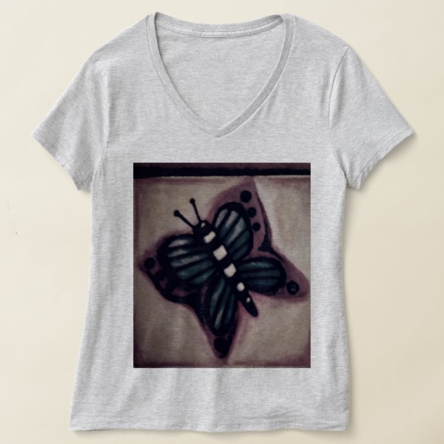 Rustikales Schmetterling Basic T-Shirt, KLEIN T-Shirt (Ablage )