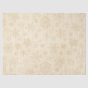 Rustikales Schneeflockenmuster Vintager Winterbrau Seidenpapier