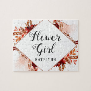 Rustikales Schönheitsblütenmädchen Gerahmte Bohemi