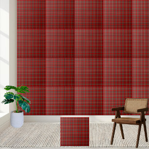 Rustikales schottisches rotes Tartan Kariertes Mus Fliese